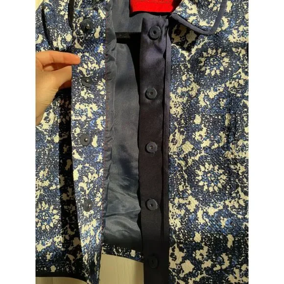 Carolina Herrera Navy and White Jacket - Size 4 - Picture 4 of 5